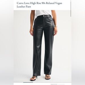 Abercrombie Curve Love Black Leather Pants